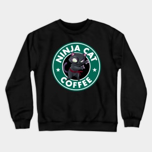 Ninja Cat Coffee Crewneck Sweatshirt